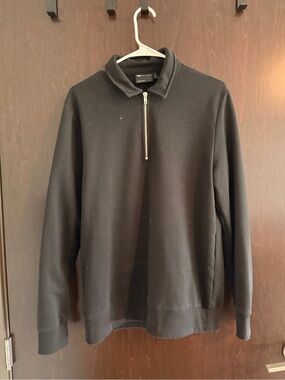 Asos Men’s Black Zip-Neck Sweater